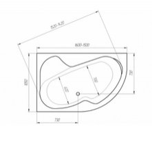 Ванна акриловая 1Marka Aura 150х105 - купить по цене 25400 руб. в интернет-магазине картинка 3
