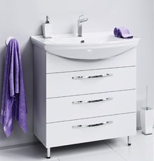 Мебель для ванной Aqwella Аллегро 75 3 ящика - купить по цене 42693 руб. в интернет-магазине картинка 2