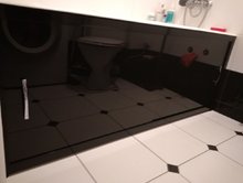 Экран под ванну раздвижной Черный - купить по цене 13695 руб. в интернет-магазине картинка 2