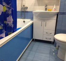 Экран под ванну раздвижной Голубой - купить по цене 13695 руб. в интернет-магазине картинка 1