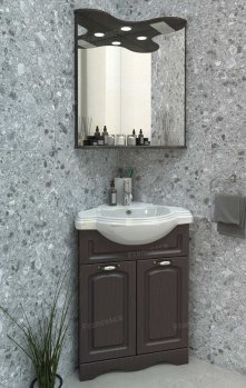 Мебель для ванной Francesca Империя 65 угловая - купить по цене 22400 руб. в интернет-магазине картинка 2