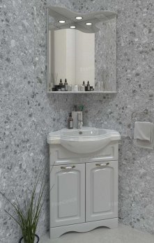 Мебель для ванной Francesca Империя 65 угловая - купить по цене 22400 руб. в интернет-магазине картинка 1