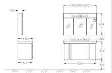 Тумба с раковиной Smile Стайл 80 - купить по цене 31515 руб. в интернет-магазине картинка 3