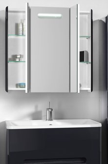 Зеркало-шкаф VOD-OK Флорена 80 - купить по цене 21533 руб. в интернет-магазине картинка 6