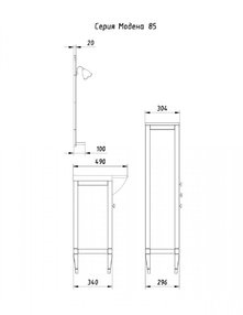 Зеркало WOOD LINE Модена 85 - купить по цене 20543 руб. в интернет-магазине картинка 7